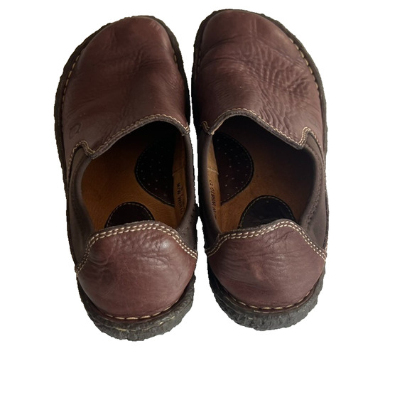 Born Shoes Womens 36.5 6 M Fine Tree Slip On Chelsea Loafer W6810 Brown Leather - Picture 3 of 13
